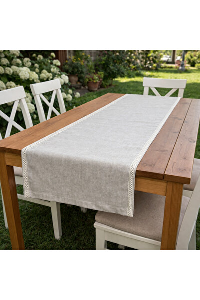 Stelo de Maro Linne Keten Runner Bej 40x140 Cm