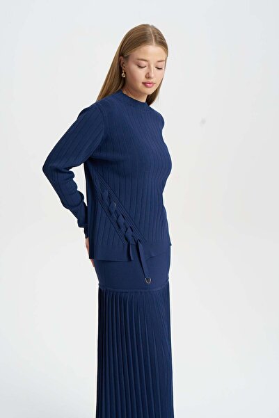 Niliwi 3090 Yani Verev Piece Decorated Tie-Dye Bluz