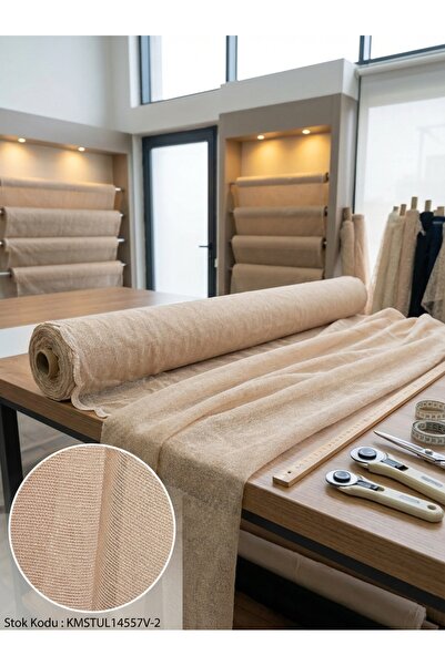 LEVENT ÖZEL Armül Raşel Örme Tül Perdelik Kumaş 100x300