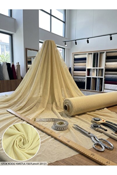 LEVENT ÖZEL Petek Dokulu Dekoratif Tül Perdelik Kumaş 100en300boy