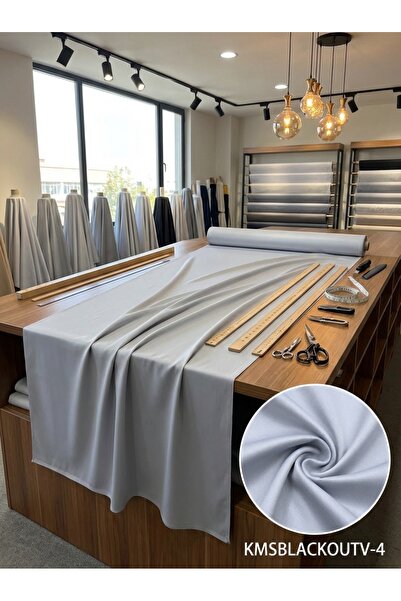 LEVENT ÖZEL Blackout Çift Taraflı Saten Dokuma Fon Perdelik Kumaş 100en300boy