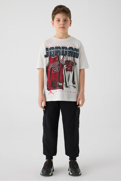 Nike Tricou gri pentru băieți BG Store