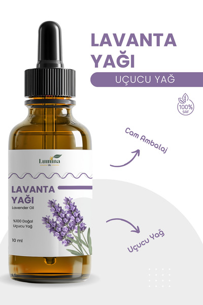 LUMİNAOİL Lavanta Yağı 10 ml %100 Saf ve Doğal (Lavender Oil)