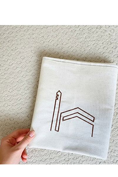 mihriban Μίνιμαλ Κεντημένο Λινό Χαλί προσευχής - Τσάντα δώρου για χαλί προσευ...