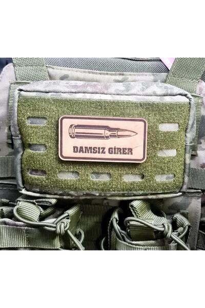 Seyhan Askeri Malzeme DAMSIZ GİRER - Deri PEÇ - Arma - Askeri Patch