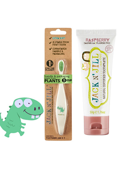 Jack N'Jill Jack N Jill Doğal Diş Fırçalama Seti (Dino Diş Fırçası + Ahududu ...