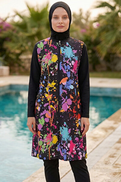 LEOMA Costum de baie complet acoperit, repelent la apă, cu uscare rapidă, cu ...