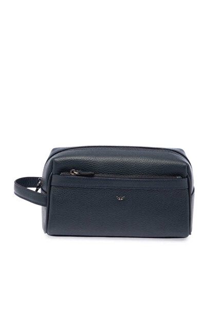 Tergan Navy Blue Genuine Leather Unisex Portfolio Bag - S1Pc00021496-A38