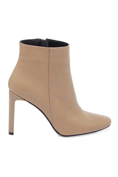 Tergan Vizon Hakiki Deri Kadın Klasik Bot - K23K1BT66935-A44