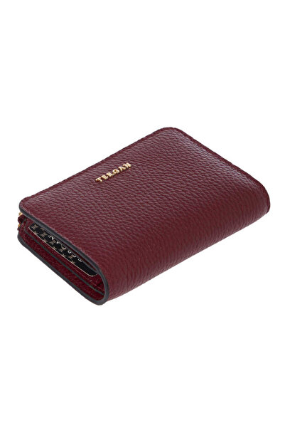 Tergan Claret Red Genuine Leather Women's Wallet - S1Cb00005812-M71