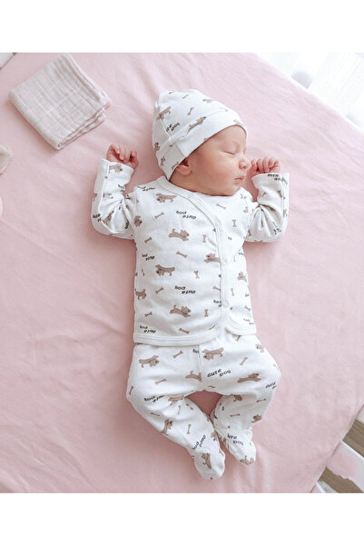 FİYONK BEBE طقم ملابس خروج من المستشفى للأطفال حديثي الولادة مكون من 3 قطع 10...