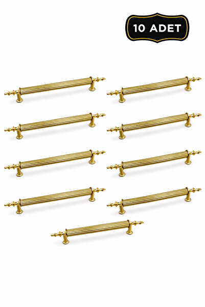 GÜMÜŞ Lüks Kumru Gold Altın 128mm Metal Çekmece Dolap Mobilya Kulpu 10 Adet