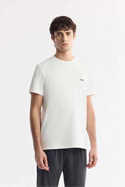 Avva Muške hlače Ecru okrugla kragna Bi-Stretch Štampano Regular Fit T-shirt ...