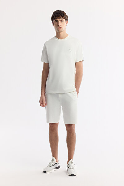 Avva Чоловічі шорти екрю з еластичним поясом і шнурком, двосторонній стрейч, ...