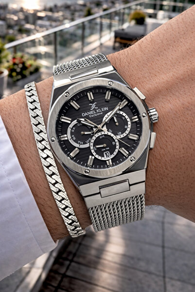 Daniel Klein ساعة رجالية أصلية متعددة الوظائف نشطة من الفولاذ المقاوم للصدأ +...