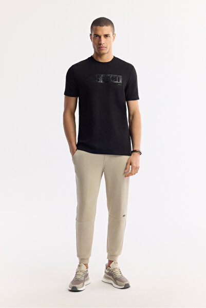 Avva Ανδρικό μπεζ ελαστικό στη μέση με κορδόνια Soft Touch Regular Fit Φούτερ...