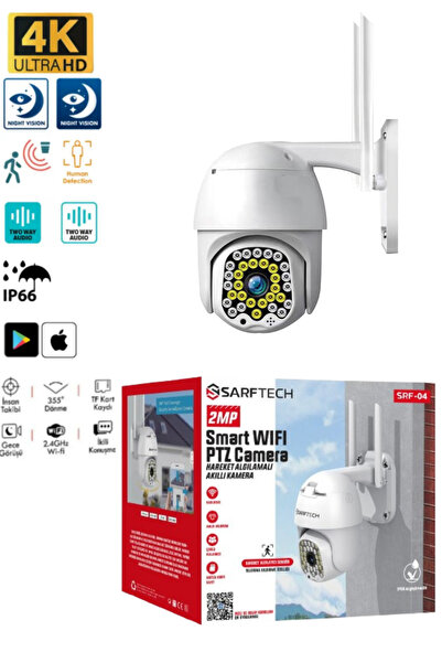 Sarftech 1080P 2MP Wifi IP66 Su Geçirmez Gece Görüşlü Hareket Sensörlü Yoosee...