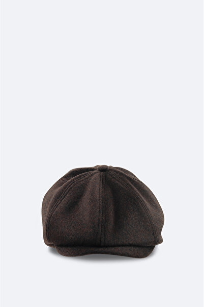 Avva Men's Brown Wool Cap Hat A32y9201