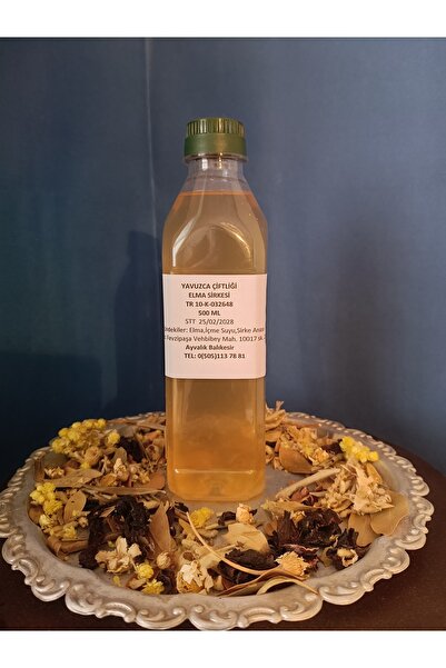 Yavuz El Yapımı Doğal Fermente Filtre Edilmemiş Elma Sirkesi 500 ML