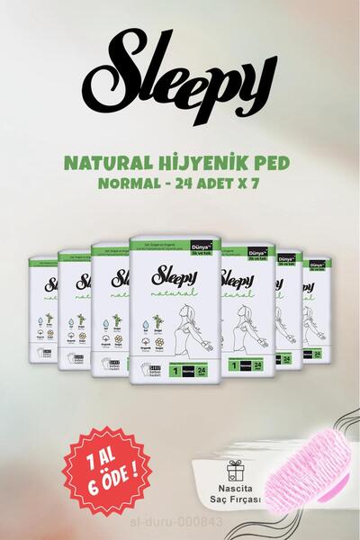 Sleepy 7 AL 6 ÖDE Sleepy Natural Hassas Hijyenik Ped Normal 24 Adet ve Şampua...