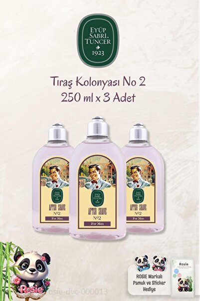 Eyüp Sabri Tuncer 3 Adet Eyüp Sabri Tuncer Tıraş Kolonyası No 2 ve ROSIE Pamu...
