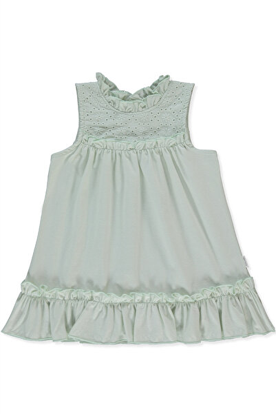 Bebetto Single Jersey Dress (Lovely Flowers) Mint