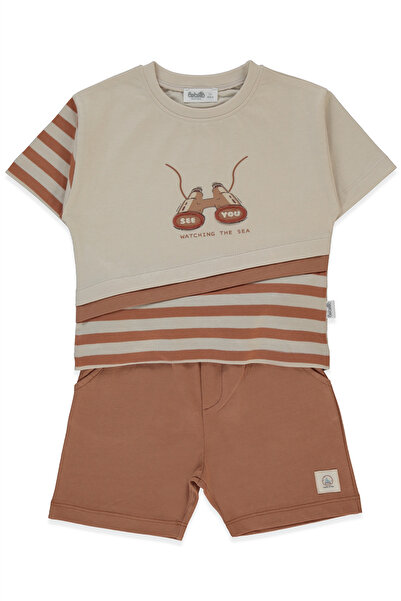 Bebetto طقم شورت سوبريم مكون من قطعتين (نيو روت) بيج