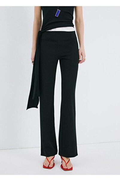 MANGO Woman Orta belli wideleg pantolon