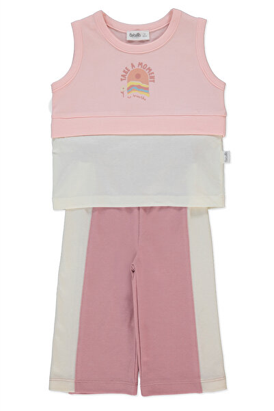 Bebetto PİKE PANTOLON 2Lİ TAKIM (COLORFUL MOMENT) PEMBE
