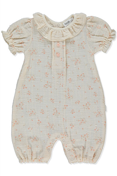 Bebetto Woven Golf Jumpsuit (Flowery) Beige