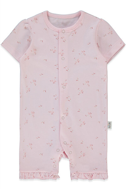 Bebetto بدلة جولف إنترلوك مطبوعة (حديقة الزهور) باللون الوردي