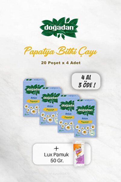 Doğadan اشتري 4 واحصل على 3 مجانًا: شاي نبات البابونج وقطن روزي