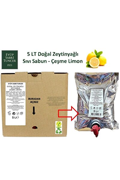 Eyüp Sabri Tuncer Fountain Lemon Natural Olive Oil Liquid Soap 5 Lt - Bag in Box