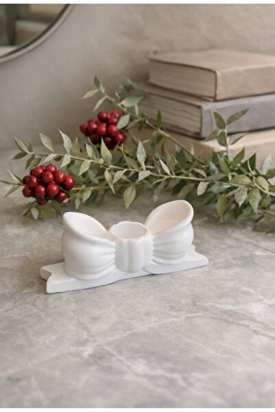 Markasız ucuz Kurdele Şeklinde Şamdan Mumluk Seti 2' li - El Yapımı Dekoratif...