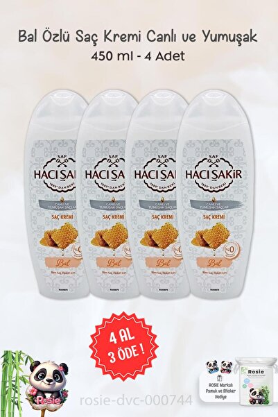 Hacı Şakir بلسم عسل حجري شاكر 450 مل - شعر حيوي وناعم، روزي