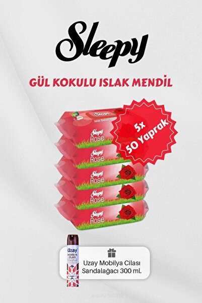 Sleepy 250 Rose Scented Wet Towels, Furniture Polish Gift