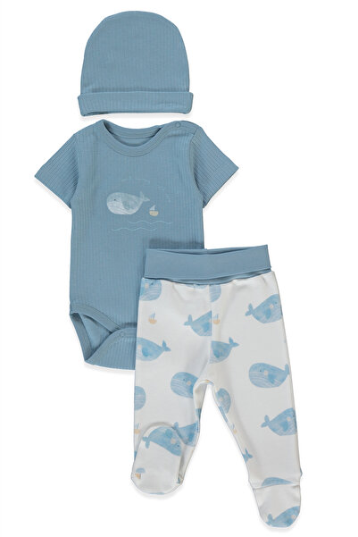 Bebetto مجموعة رابورلو إنترلوك المكونة من 3 قطع (سيل أواي) باللون الأزرق النيلي