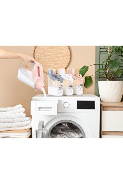 PraticBox 2-Piece Gray and Smoked Lid 1900 ml Airtight Powder Detergent Storage Container Double Sealed Bathroom Organizer