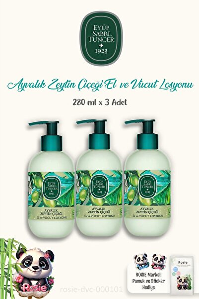 Eyüp Sabri Tuncer Ayvalık Zeytin Çiçeği Vücut Losyonu 280 ml ve 60'lı ROSIE P...