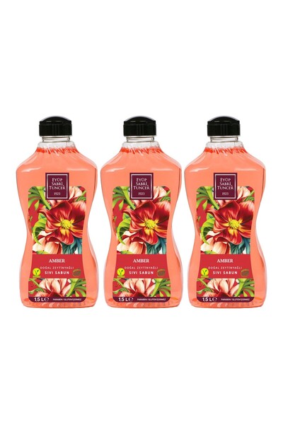 Eyüp Sabri Tuncer صابون سائل بزيت الزيتون الطبيعي بلون العنبر 1.5 لتر زجاجة ب...