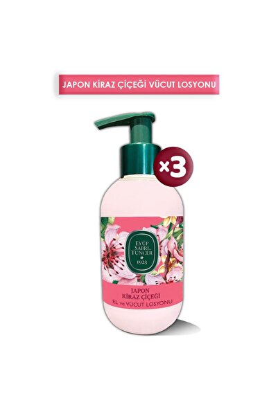 Eyüp Sabri Tuncer Japon Kiraz Çiçeği El ve Vücut Losyonu 280 ml x 3