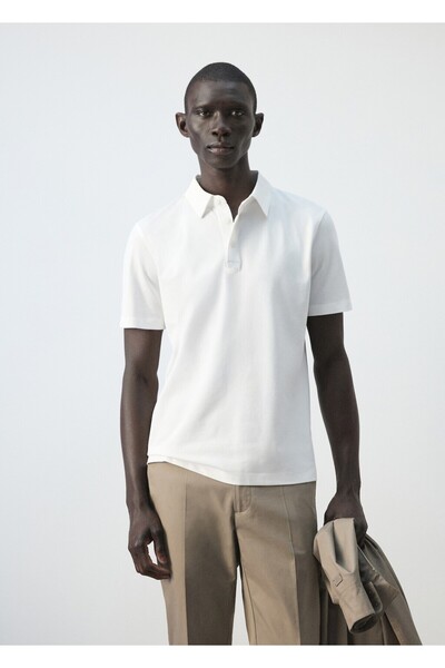 MANGO Man Slim fit piqué polo