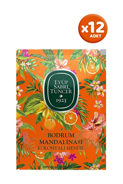 Eyüp Sabri Tuncer Bodrum Mandalinası Kolonyalı Mendil 50'li x 12 Adet