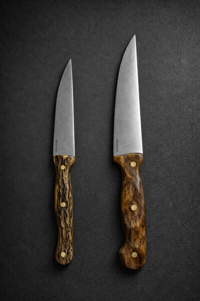 Fatih Güven Sazlı Teras Koleksiyon'dan Boynuz Saplı Doğrama Bıçağı 2'li set