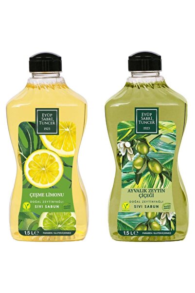 Eyüp Sabri Tuncer صابون سائل بزيت الزيتون الطبيعي بالليمون وصابون سائل بزهر ا...