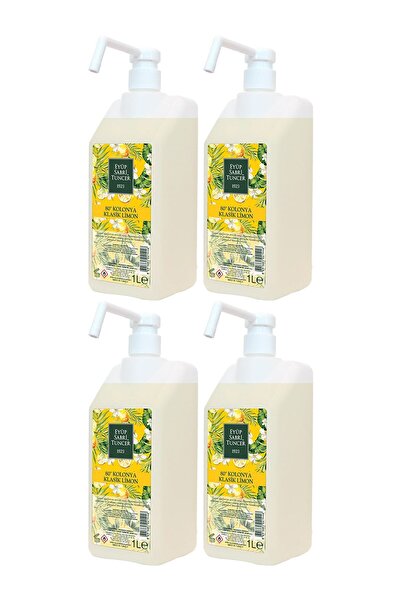 Eyüp Sabri Tuncer Klasik Limon Kolonyası 80 Derece 1 Lt Sprey Başlıklı X 4 Adet