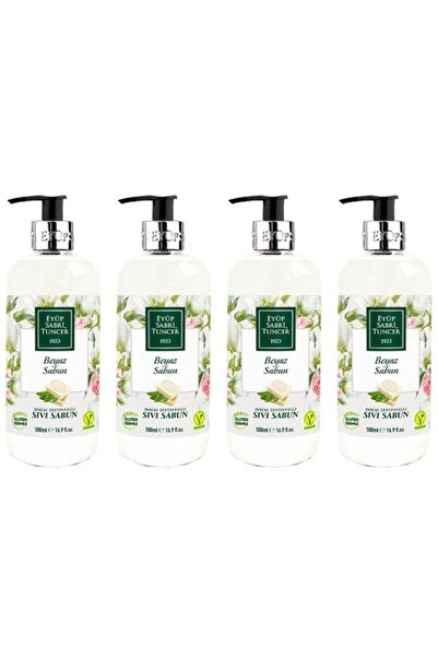 Eyüp Sabri Tuncer صابون أبيض سائل 500 مل × 4 قطع