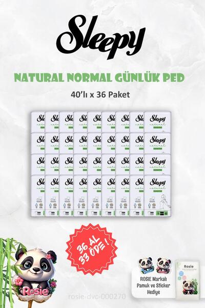 Sleepy 36 AL 33 ÖDE Sleepy Natural Ultra Hassas Günlük Ped Normal 40 Adet ve ...