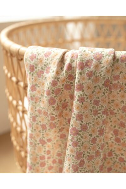 Zezig فينتاج بلوم - غطاء من الموسلين الأخضر