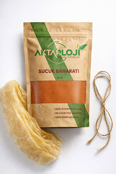 aktarloji 4 Kg Kıyma İçin Ev Yapımı ACILI Sucuk Yapma Seti / 300 Gr Sucuk Bah...